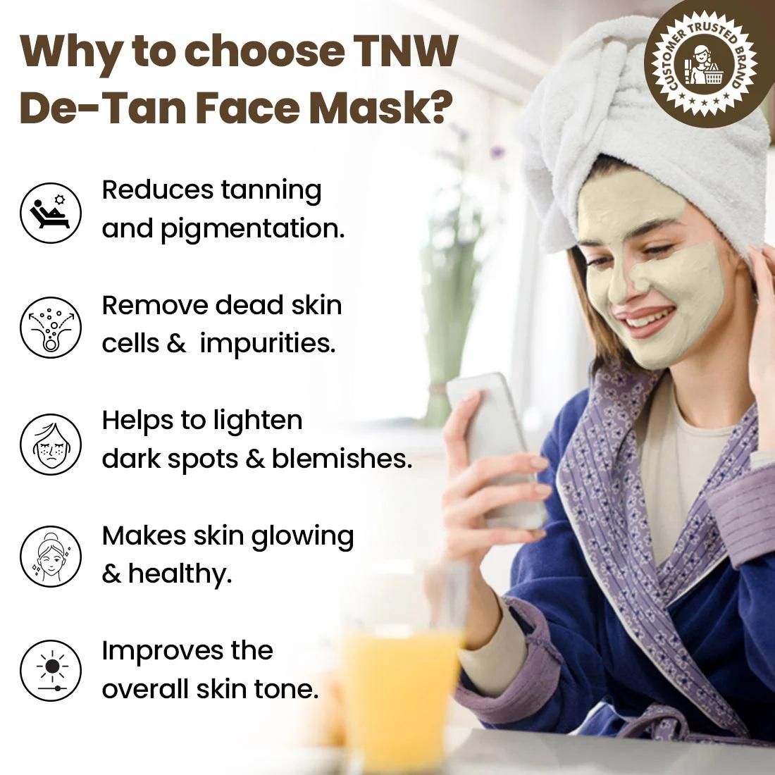 RadiantRewind™ De-Tan Face Pack – Glow-Boosting Formula for Women (50gm)