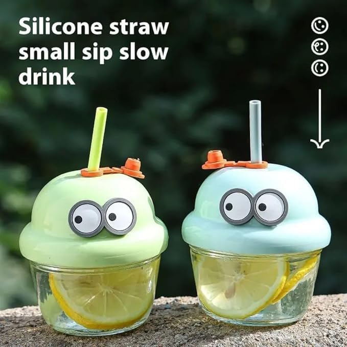 Smiley Sips Cartoon Glass – Cute, Trendy & Perfect for Everyday Sipping!