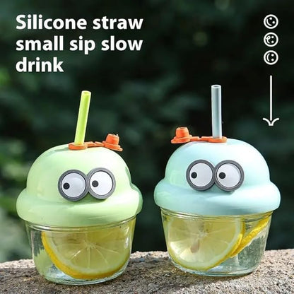 Smiley Sips Cartoon Glass – Cute, Trendy & Perfect for Everyday Sipping!
