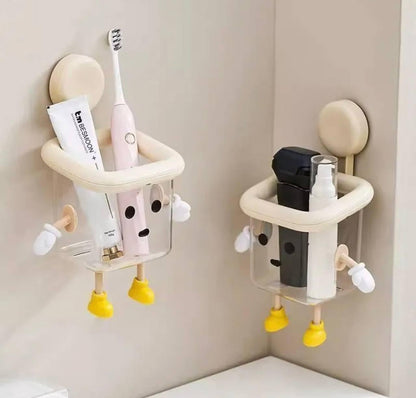 Cartoon Wall Mounted Storage Box with Suction Cup ( Pack of 2)