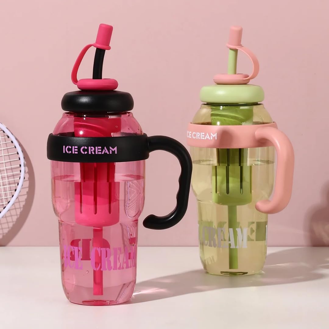 Cute Hydration Tumbler With Handle And Straw