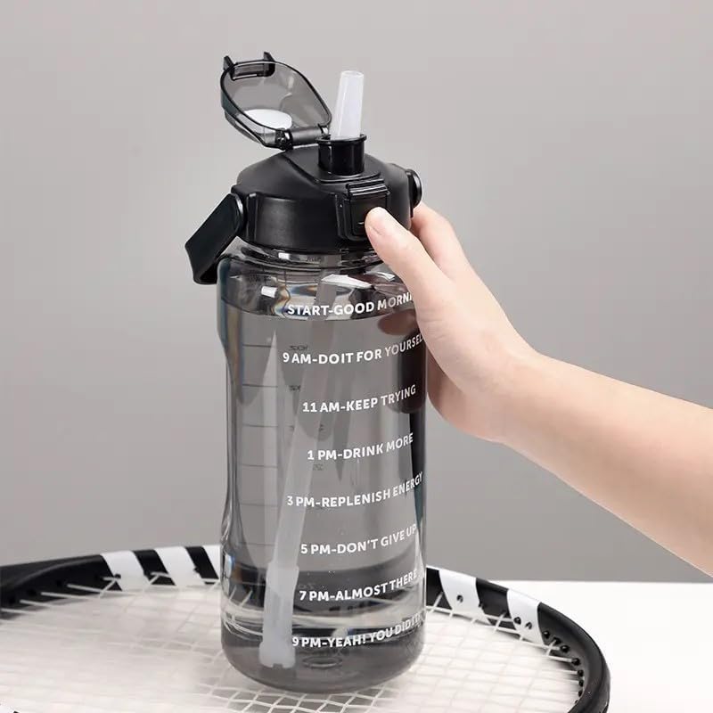2L Motivational Water Bottle with Time Marker – Leakproof, BPA-Free & Travel-Friendly