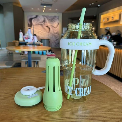 Cute Hydration Tumbler With Handle And Straw