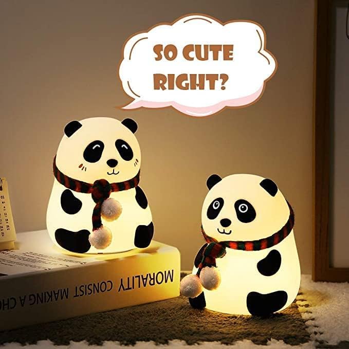 BrightPanda Touch Silicone Night Lamp – Rechargeable Multicolor