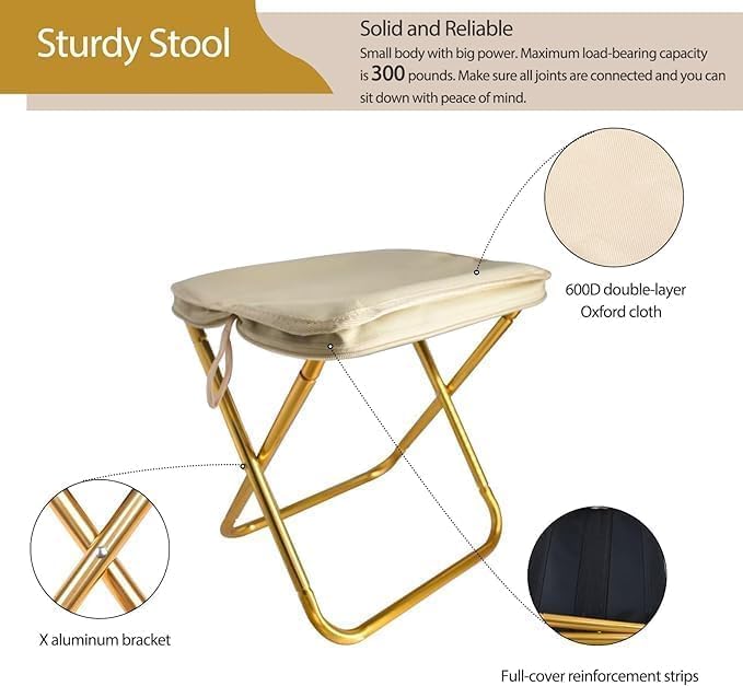 TrailBuddy Foldable Camping Stool