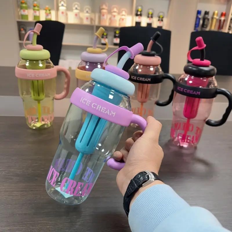 Cute Hydration Tumbler With Handle And Straw