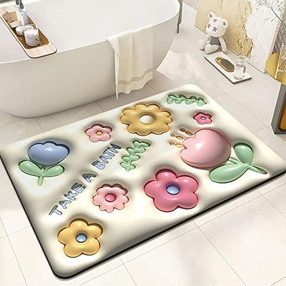 3D Anti-Skid Water Absorbent Mat – Style Meets Function