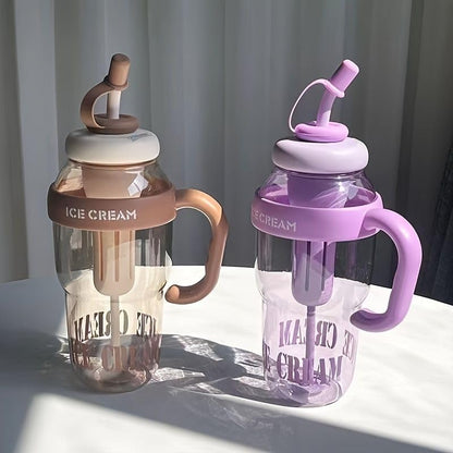 Cute Hydration Tumbler With Handle And Straw
