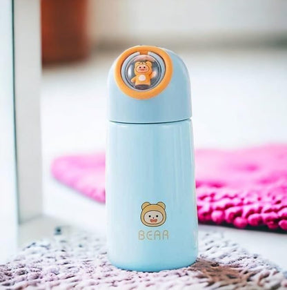 Cute Animal Water Bottle | Glass Insulated Vacuum Flask | 350ml
