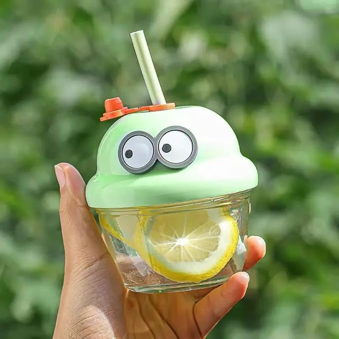 Smiley Sips Cartoon Glass – Cute, Trendy & Perfect for Everyday Sipping!