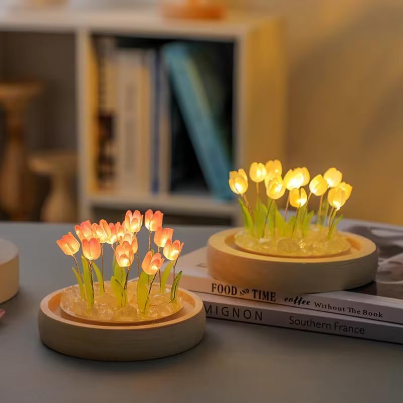 Round Tulip Touch Lamp – A Blooming Glow for Every Space