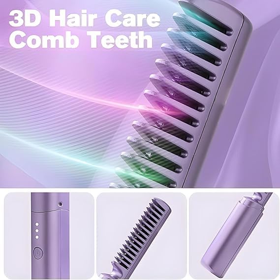 Mobile Heat Comb-Wireless Electric Hair Straightening Comb