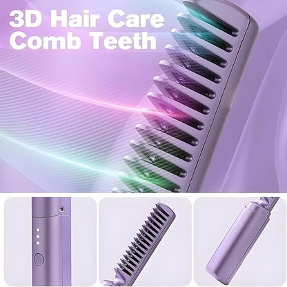 Mobile Heat Comb-Wireless Electric Hair Straightening Comb