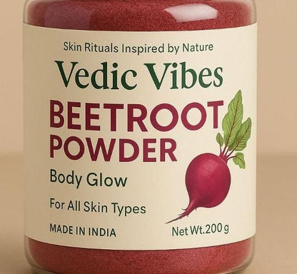 VedicVibes™ Beetroot Powder – 100% Natural Skin Brightening Formula (200g)