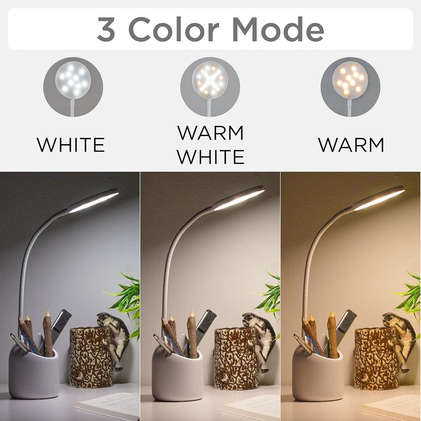 LED Table Lamp With Pen Holder