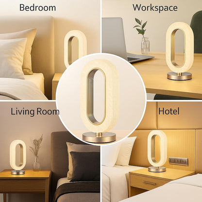 Oval Acrylic Crystal Lamp| Touch Control Desk Night Light
