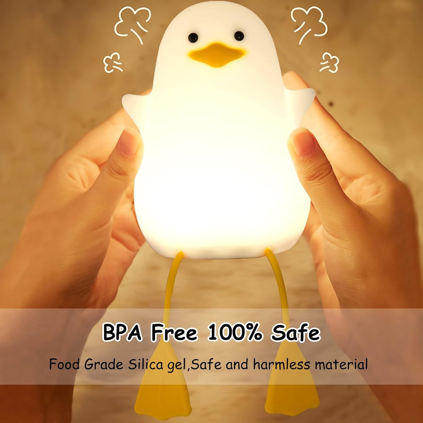BrightDuck Touch LED Night Lamp – Rechargeable Soft Glow