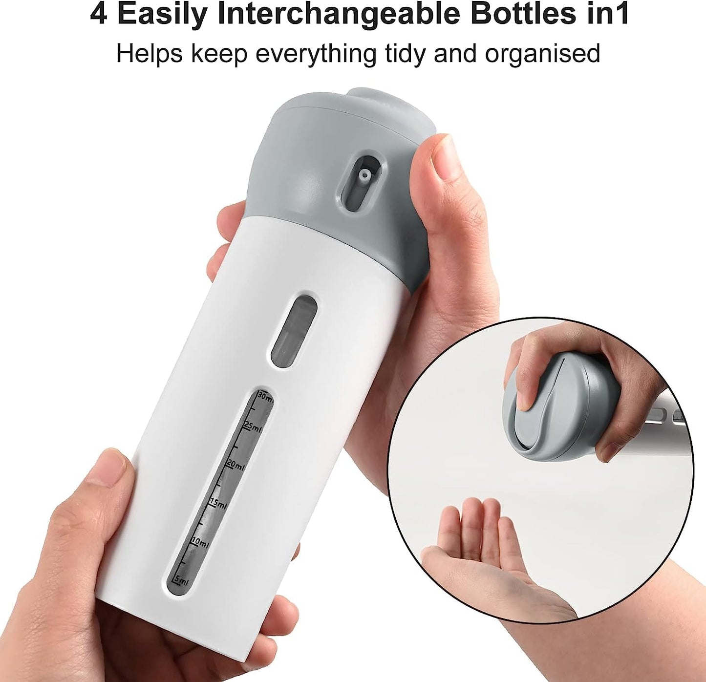 4 in 1 Travel Dispenser Bottle