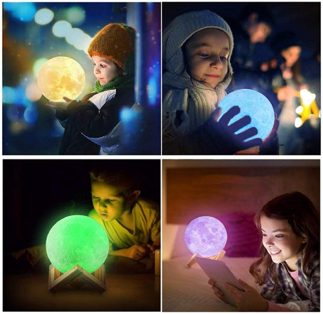 7 Colors Change Moon Lamp