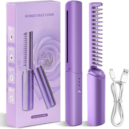 Mobile Heat Comb-Wireless Electric Hair Straightening Comb
