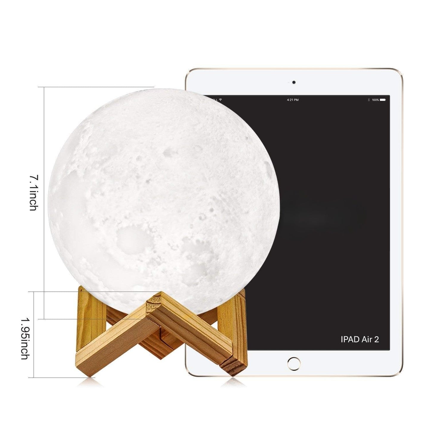 7 Colors Change Moon Lamp
