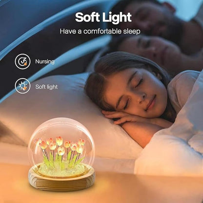 Round Tulip Touch Lamp – A Blooming Glow for Every Space