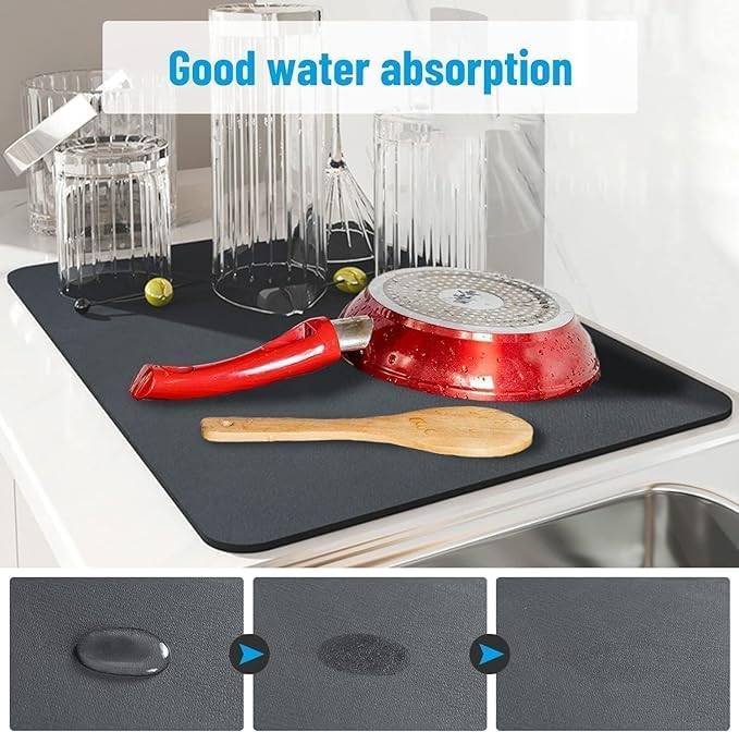 BrightDry Premium Dish Drying Mat – Water Absorbent & Anti-Slip