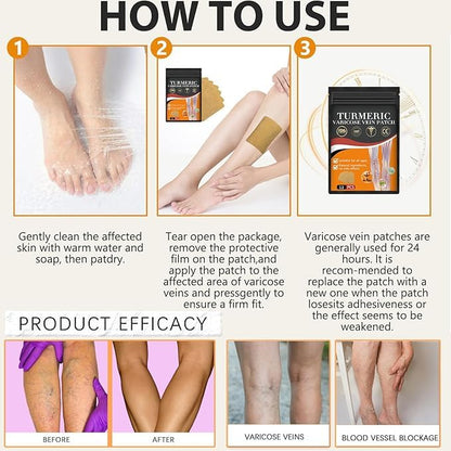 Turmeric Vericose Vein Patch (Pack of 10)