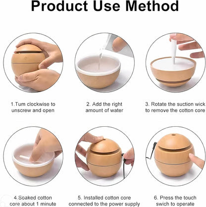 Round Humidifier- Wooden