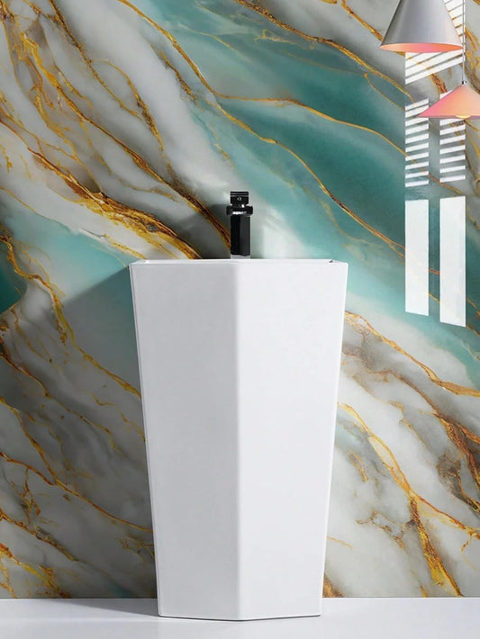 Premium Blue & Gold Marble Peel & Stick Wallpaper – DIY Vinyl Wall & Furniture Stickers
