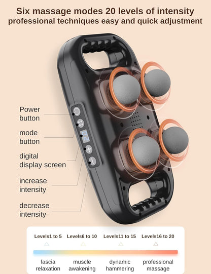 PowerPulse 4-Head Deep Tissue Massage Gun – Your Portable Recovery Partner