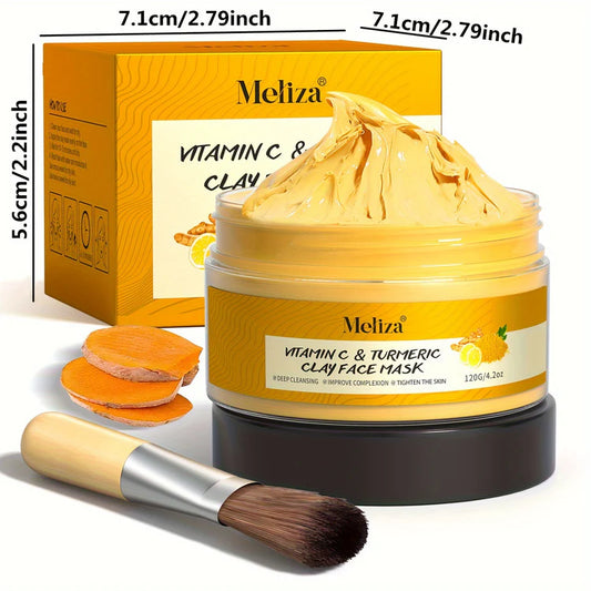 Vitamin C + Turmeric Clay Mask – Deep Cleansing (50g)