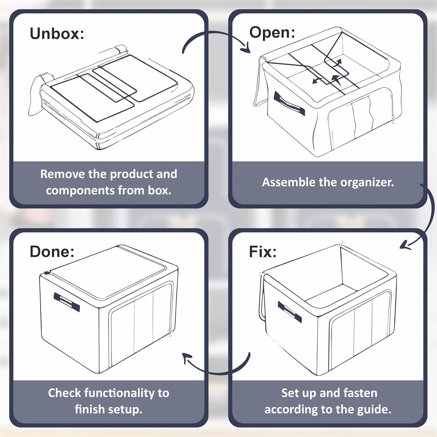 Wardrobe Clothes Organizer - 66L