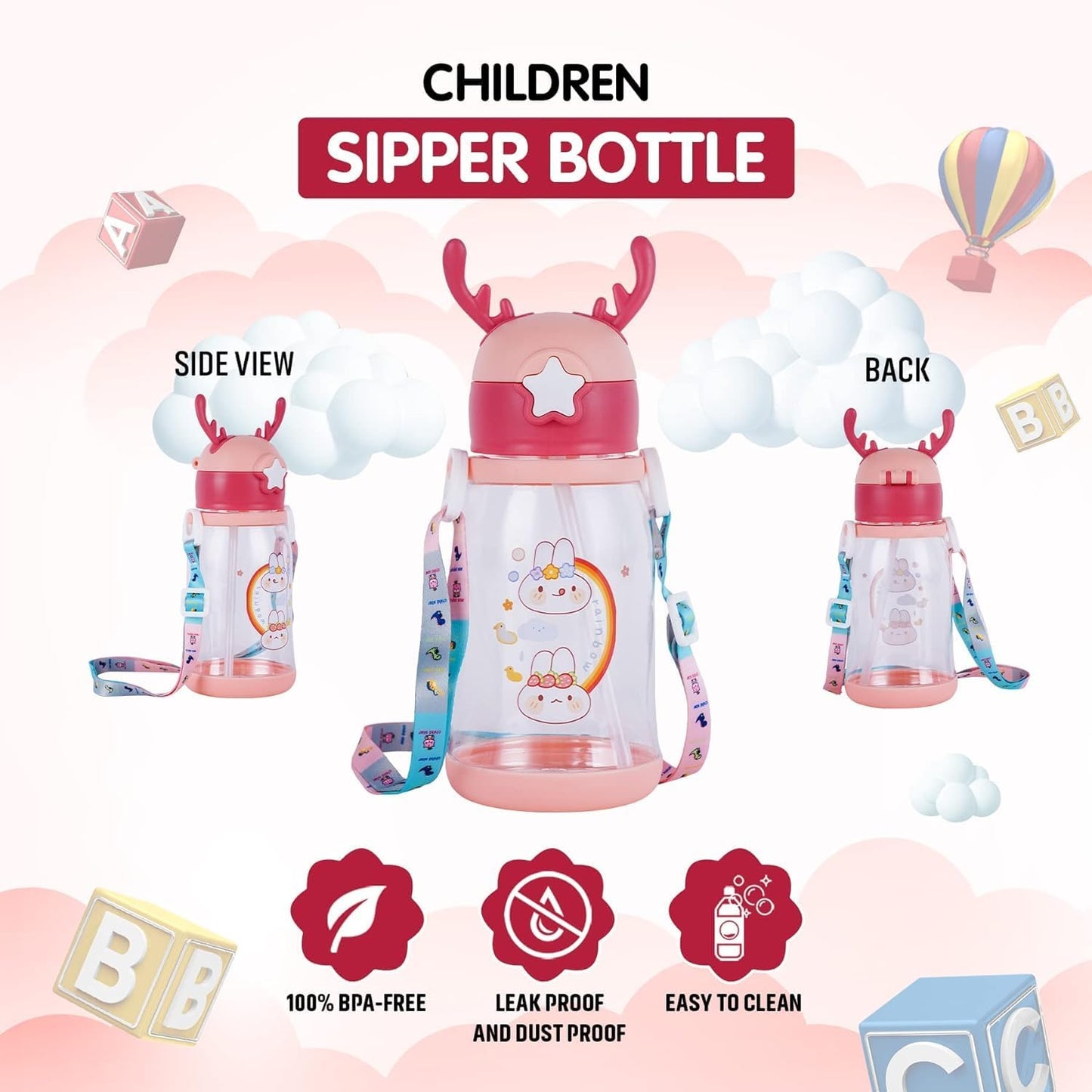 🍼 TinySip™ Kids’ Bottle Safe, Durable & Travel-Friendly for Children 3+ Months