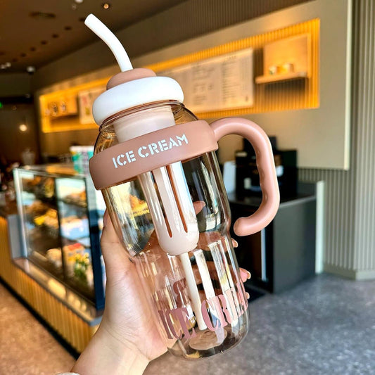 Cute Hydration Tumbler With Handle And Straw