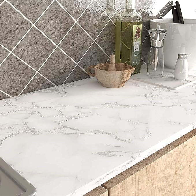 Elegant Marble Peel & Stick Wallpaper – Removable, Waterproof, Self-Adhesive