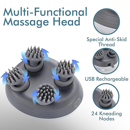 SilkyScalp Electric Head Massager – Rechargeable & Relaxing