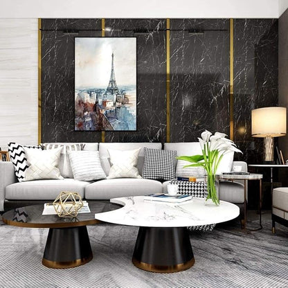 DIY Black Marble Peel & Stick Wallpaper – Waterproof, Self-Adhesive