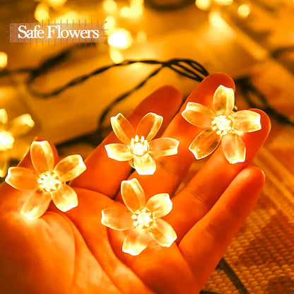 BloomGlow LED Flower String Lights – USB Powered