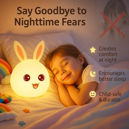 BrightRabbit Touch LED Night Lamp – 7-Color Soft Glow