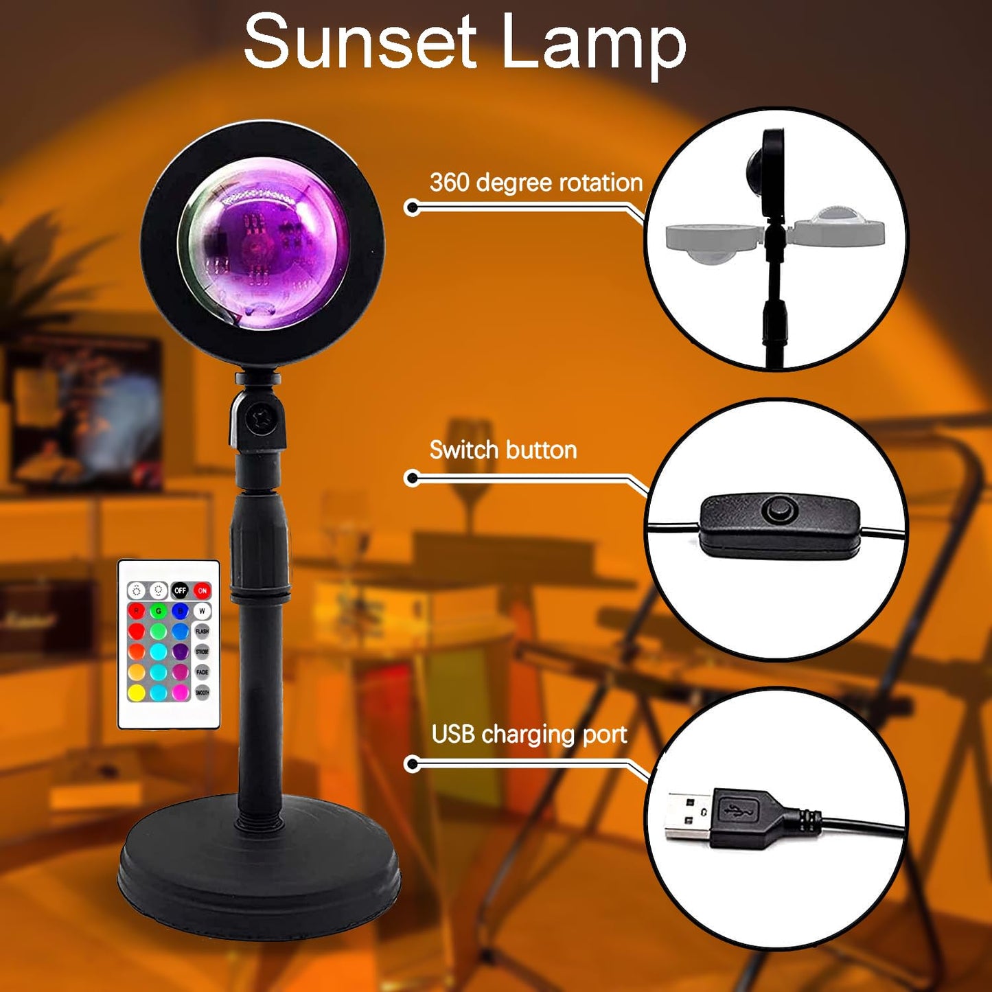 Premium Sunset Projection Lamp