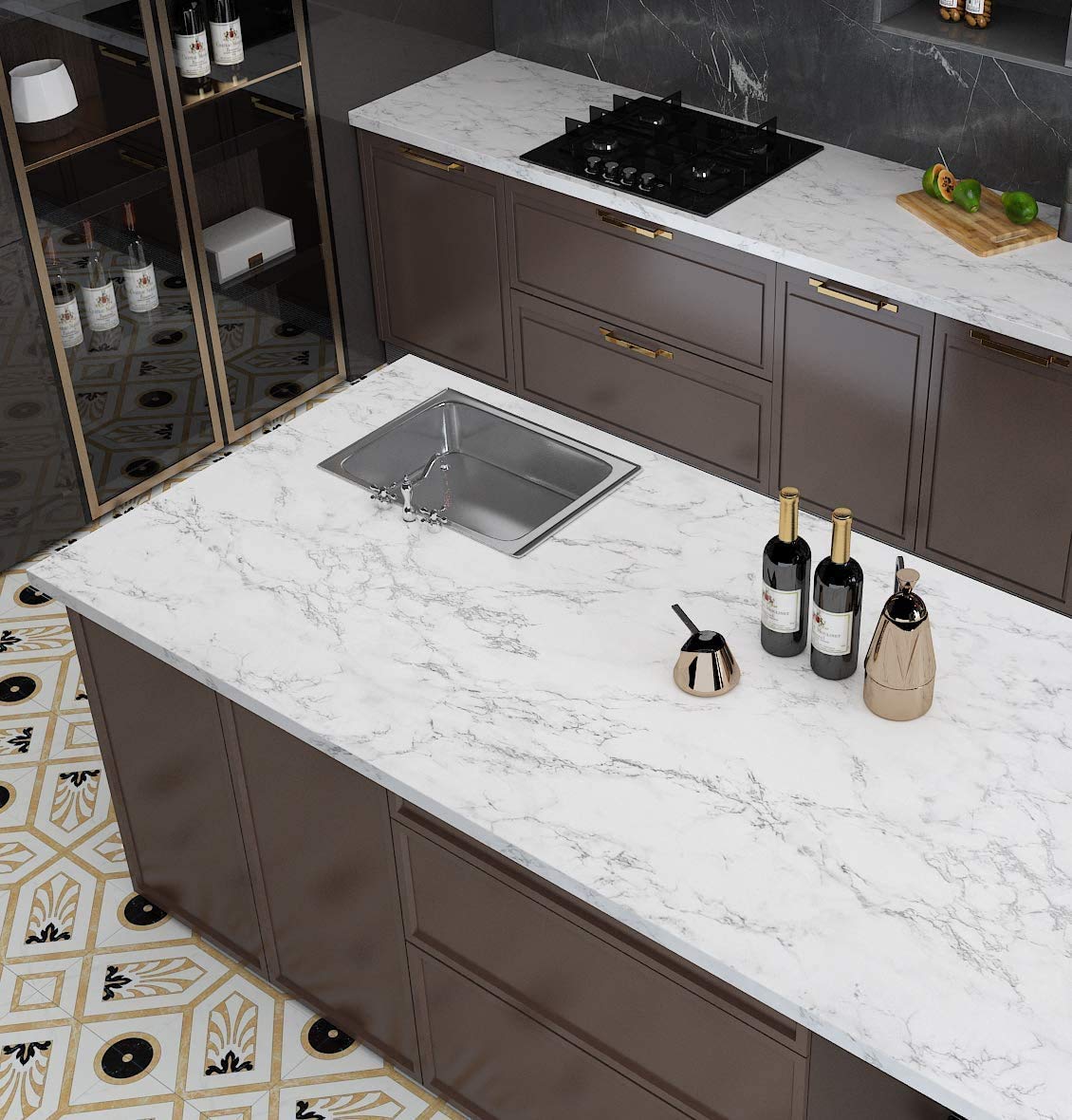 Elegant Marble Peel & Stick Wallpaper – Removable, Waterproof, Self-Adhesive