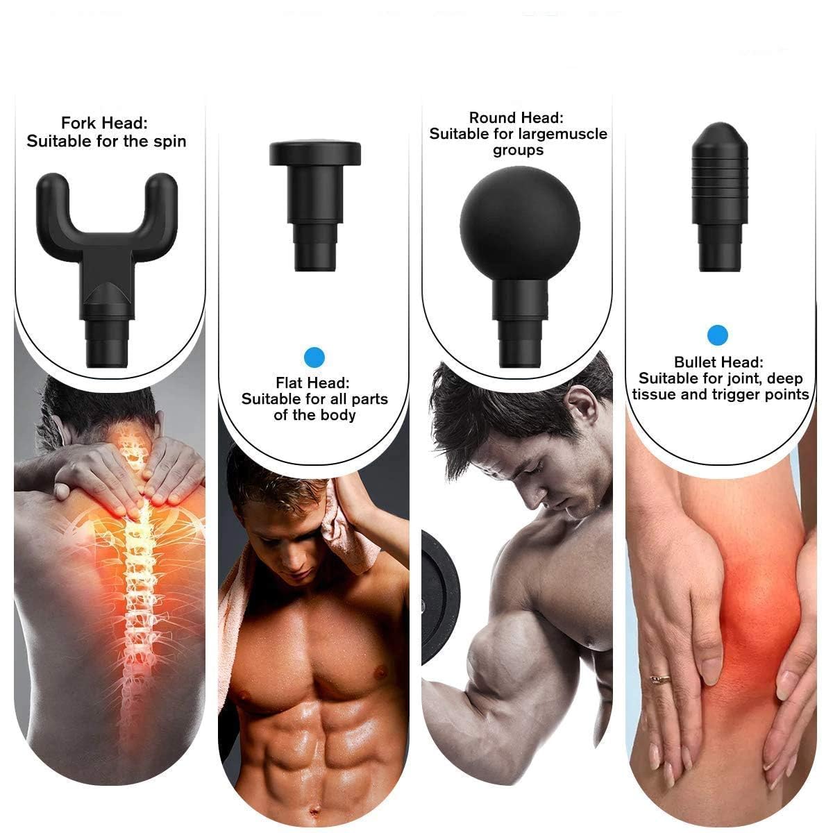 FlexiPulse Handheld Deep Tissue Massage Gun – Portable Percussion Therapy Tool