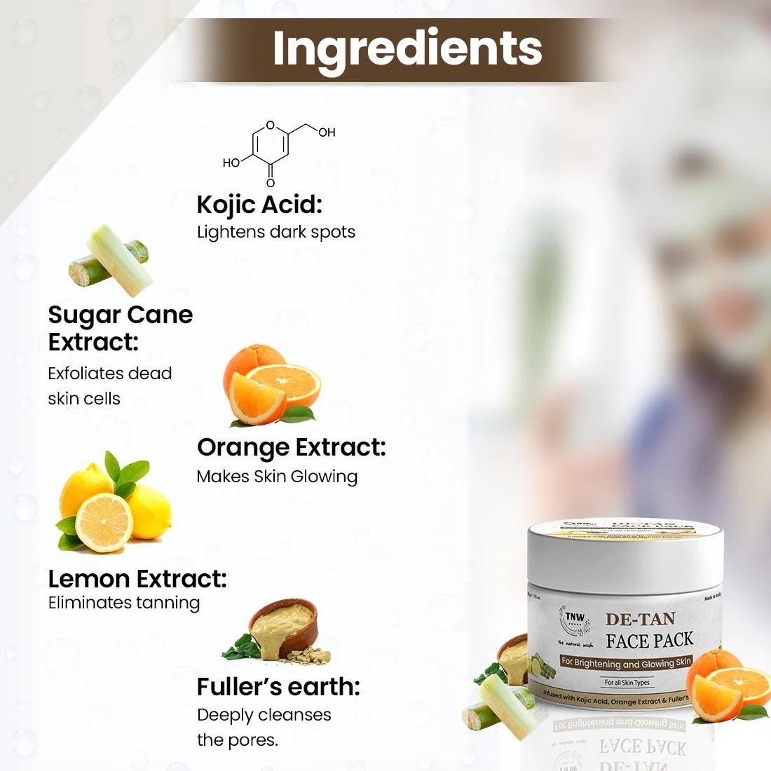 RadiantRewind™ De-Tan Face Pack – Glow-Boosting Formula for Women (50gm)