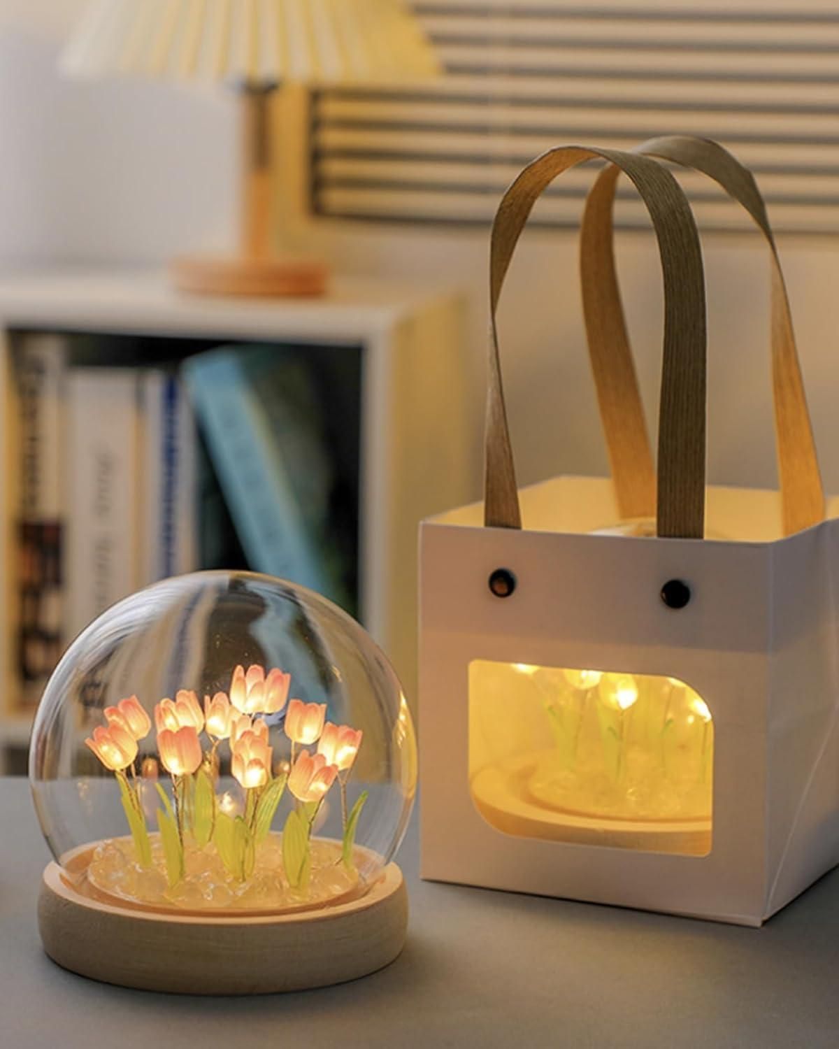 Round Tulip Touch Lamp – A Blooming Glow for Every Space