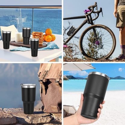 Tumbler with Straw & Lid - Stainless Steel Vacuum Insulated Water Bottle