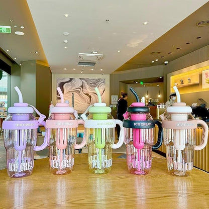 Cute Hydration Tumbler With Handle And Straw