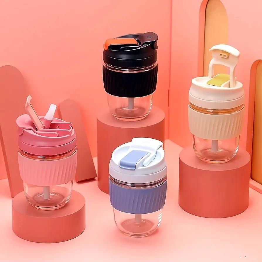 Glass Sipper with Airtight Lid – 300ml
