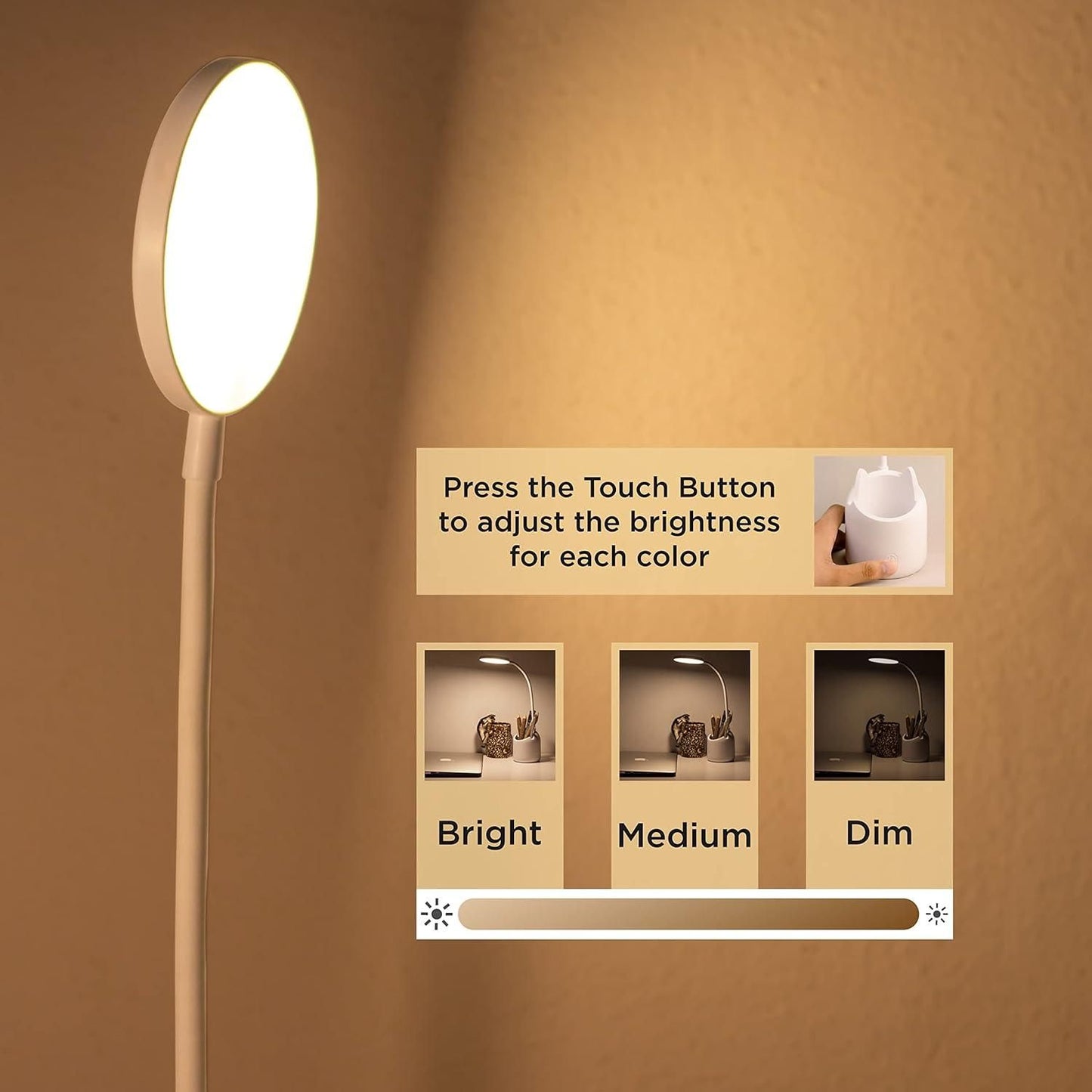 LED Table Lamp With Pen Holder