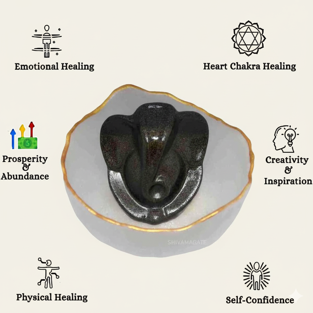 Premium Selenite Money Bowl with Lord Ganesha Pyrite Idol